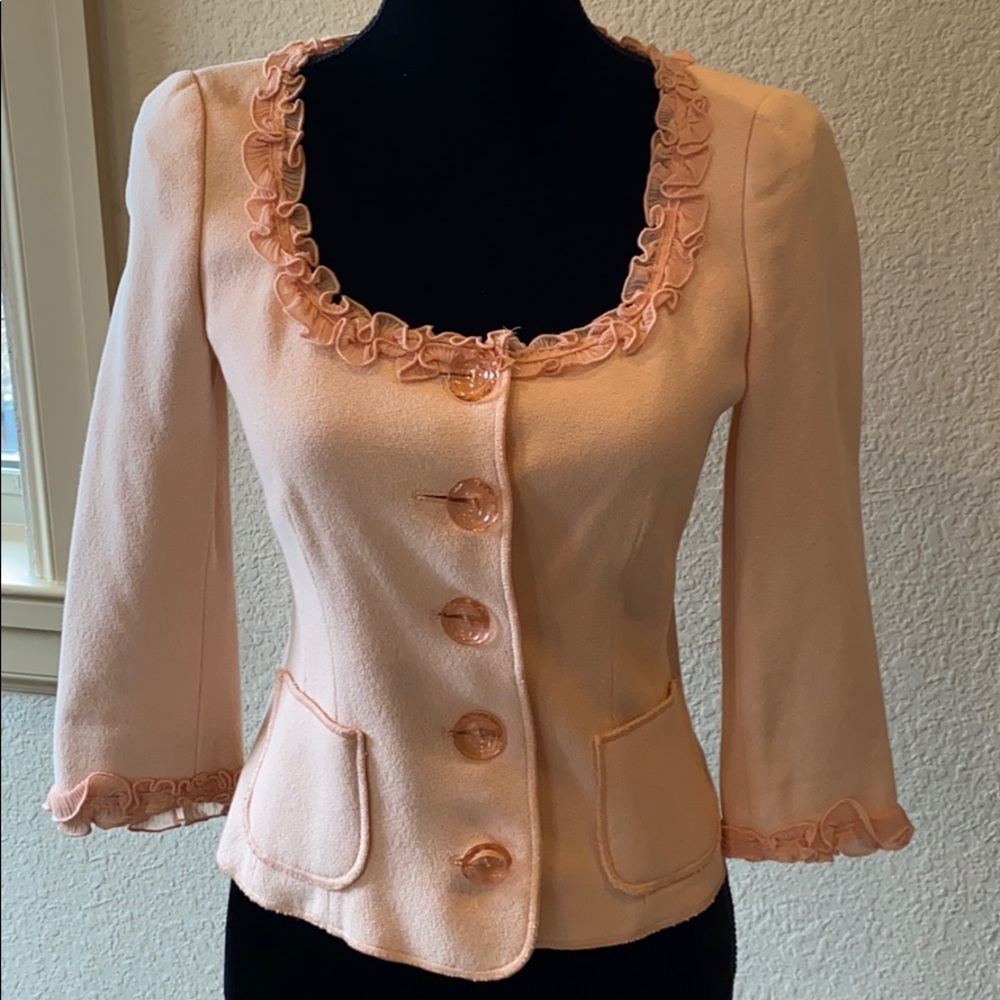 MOSCHINO Cheap and Chic Peach Button Front Vintage Jacket